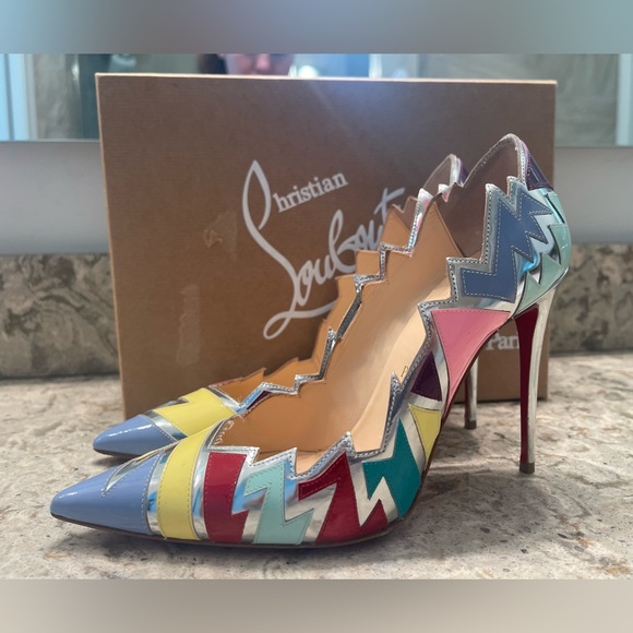 Christian Louboutin Shoes - Christian Louboutin Explotek 100 Patent Specchio Heels